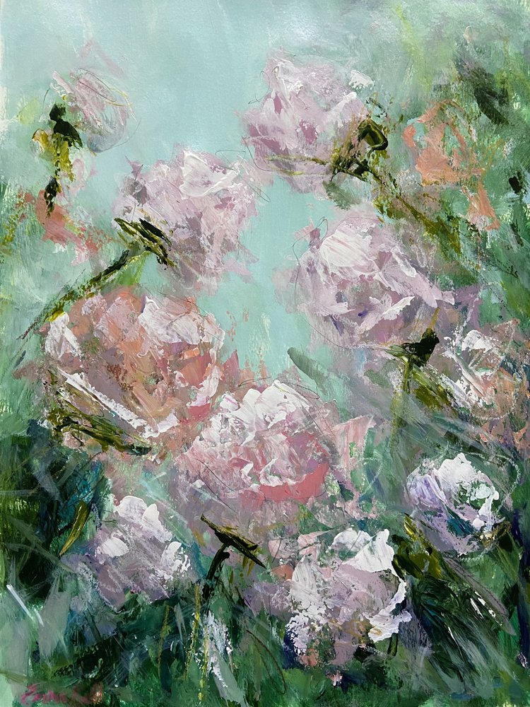Träumende rosa Rosen von Emma Bell