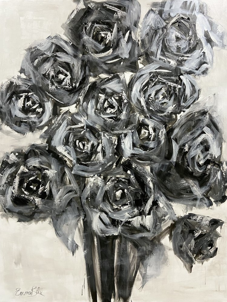 Elegante graue Rosen von Emma Bell