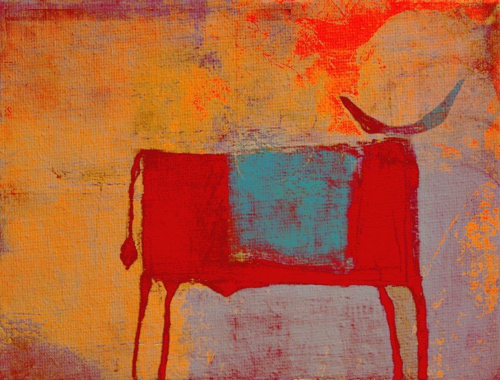 Lebhaftes Abstraktes Stier von Fernando Vieira
