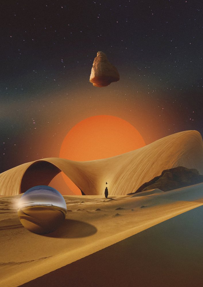 Kosmische Wüstenreise von Fran Rodríguez