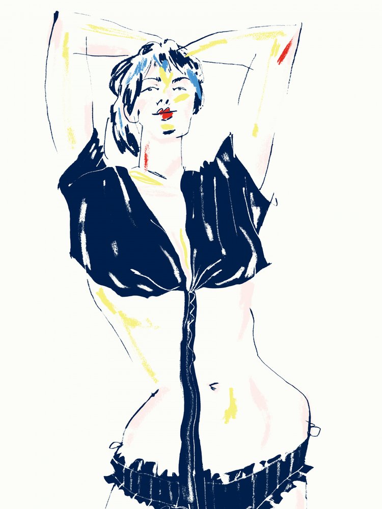 Selbstbewusste Dessous-Pose von Francesco Gulina