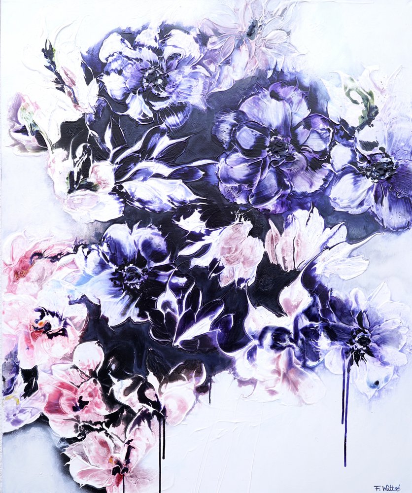 Dunkler Floraler Wasserfall von Françoise Wattré