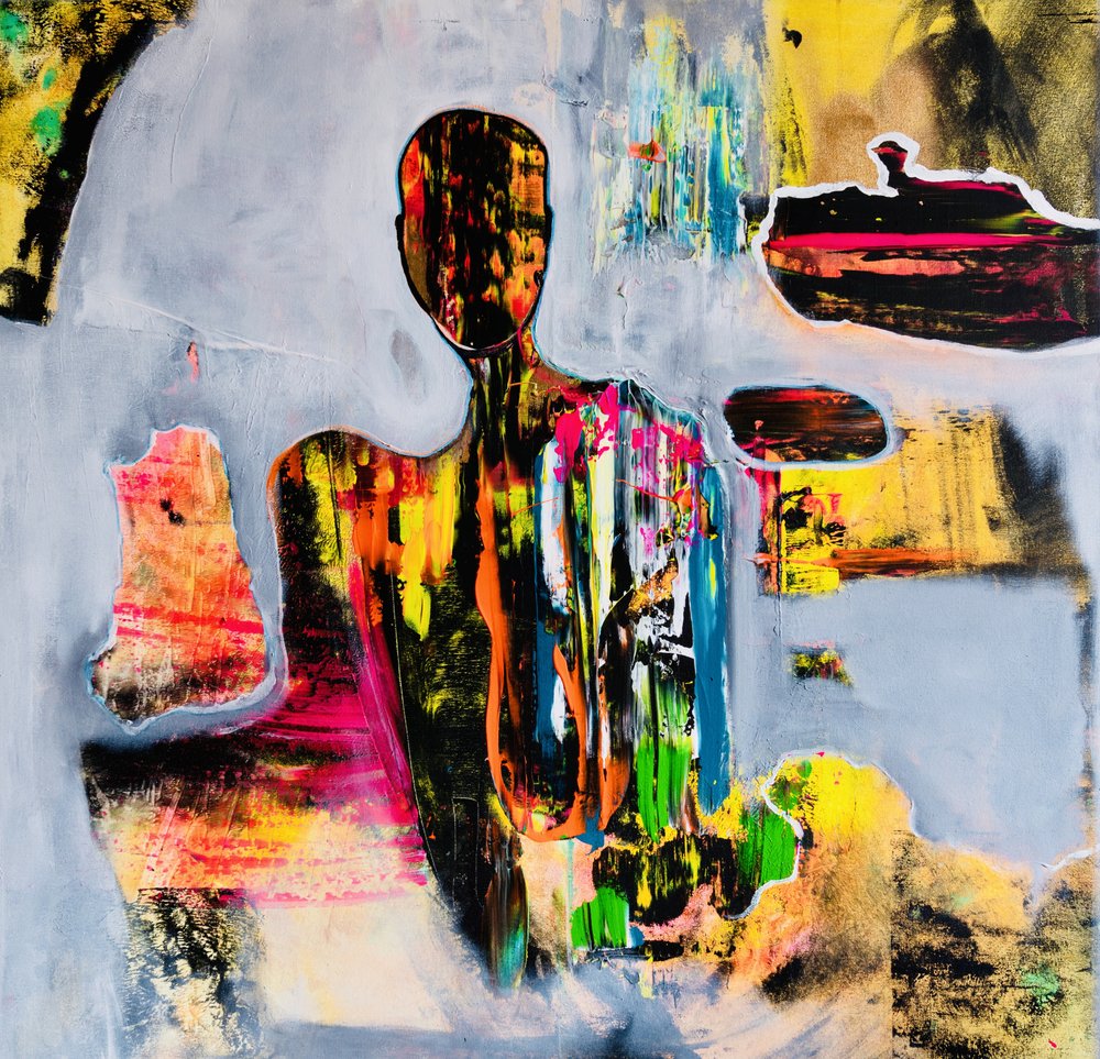 Bunte Abstrakte Figur von Fredrik Olsen