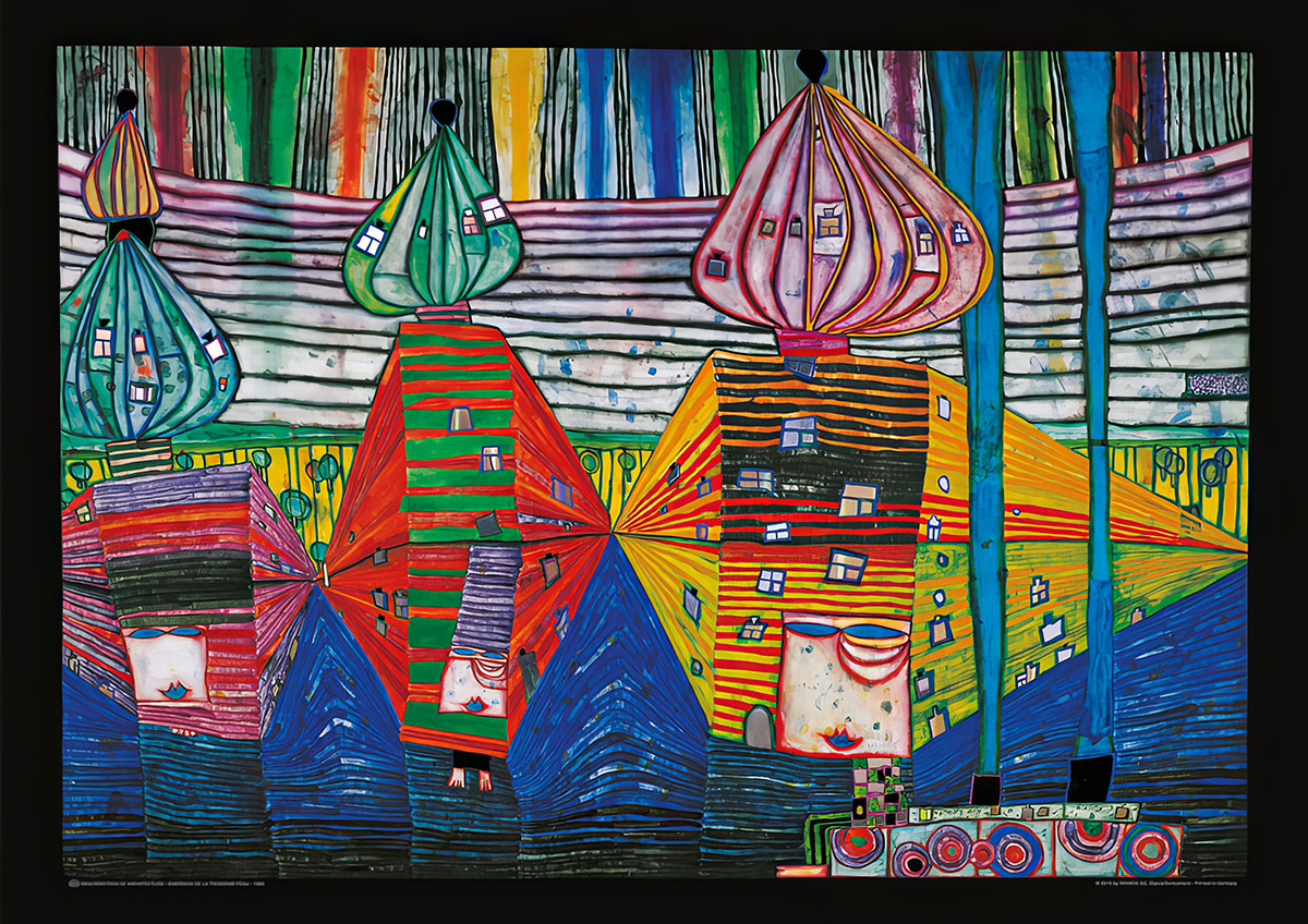 Auftauchen der dritten Haut von Friedensreich Hundertwasser