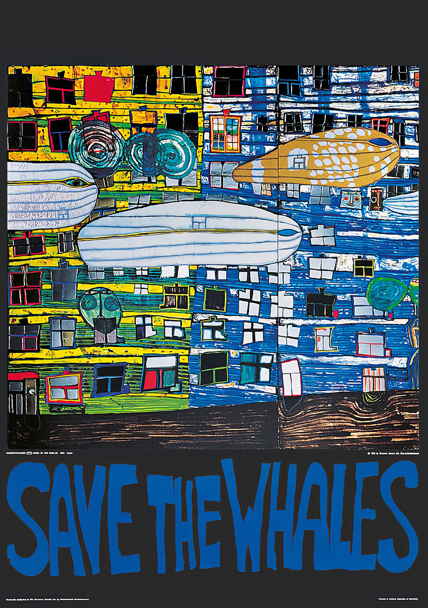 Rettet die Wale von Friedensreich Hundertwasser