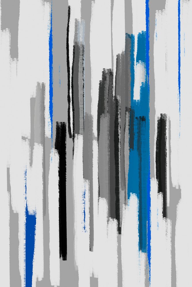Abstrakte blaue Linien von Fun Qui