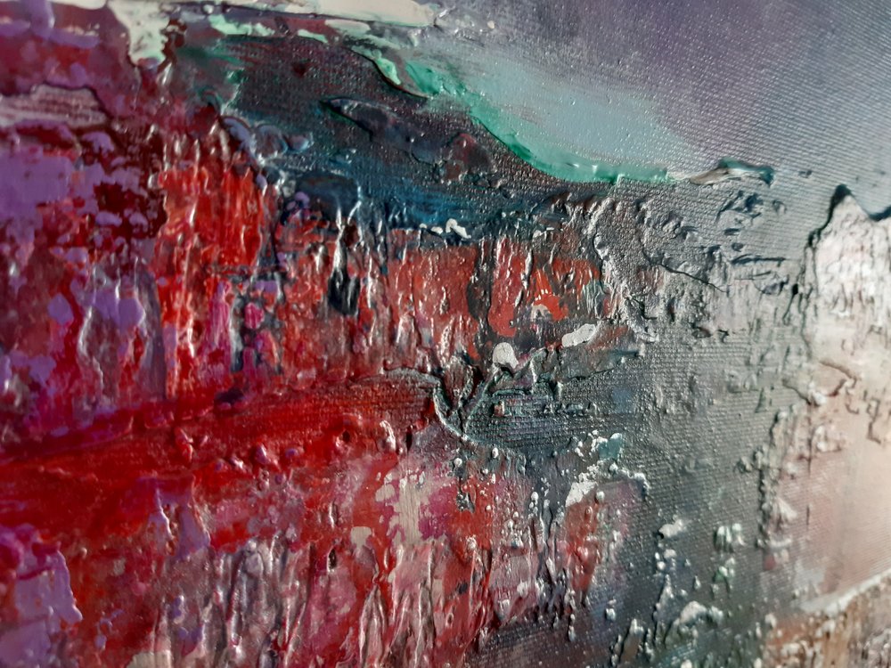 Dynamische Rote Blaue Farbe von Gabriela Aleksandra Szuba