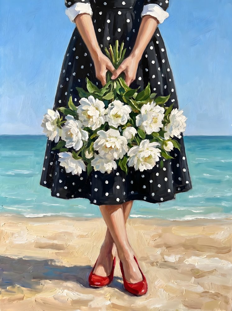 Eine Frau am Strand von HUGO