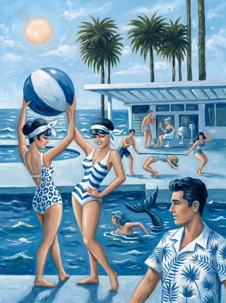 Retro Poolspaß von HUGO