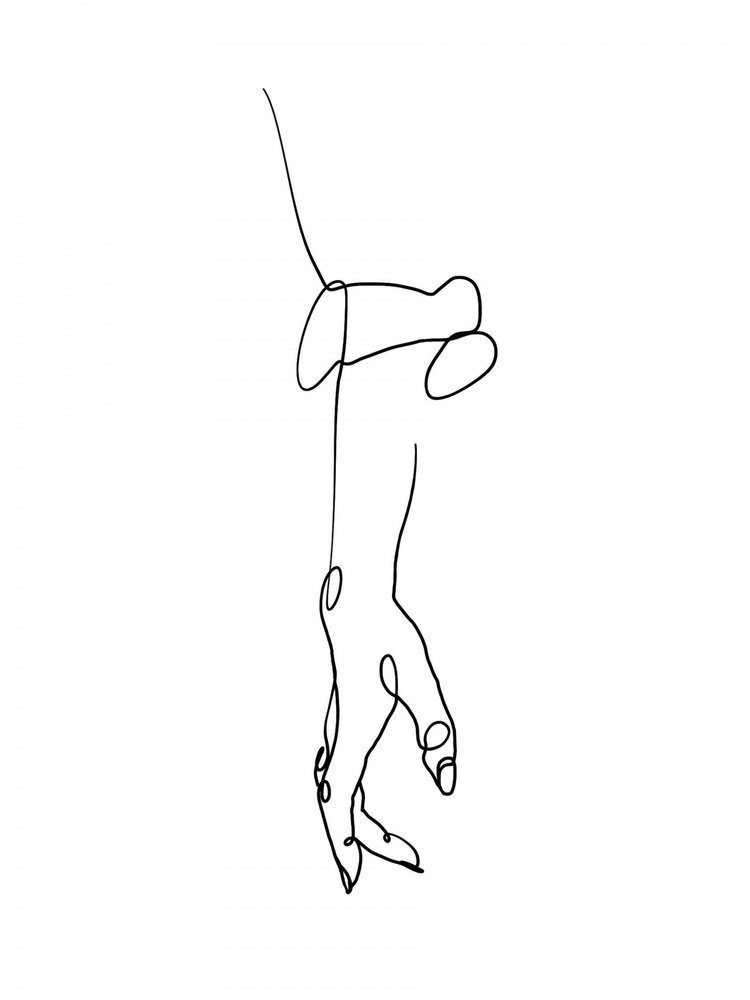Kontinuierliche Linie Hand von Hanna Lee Tidd