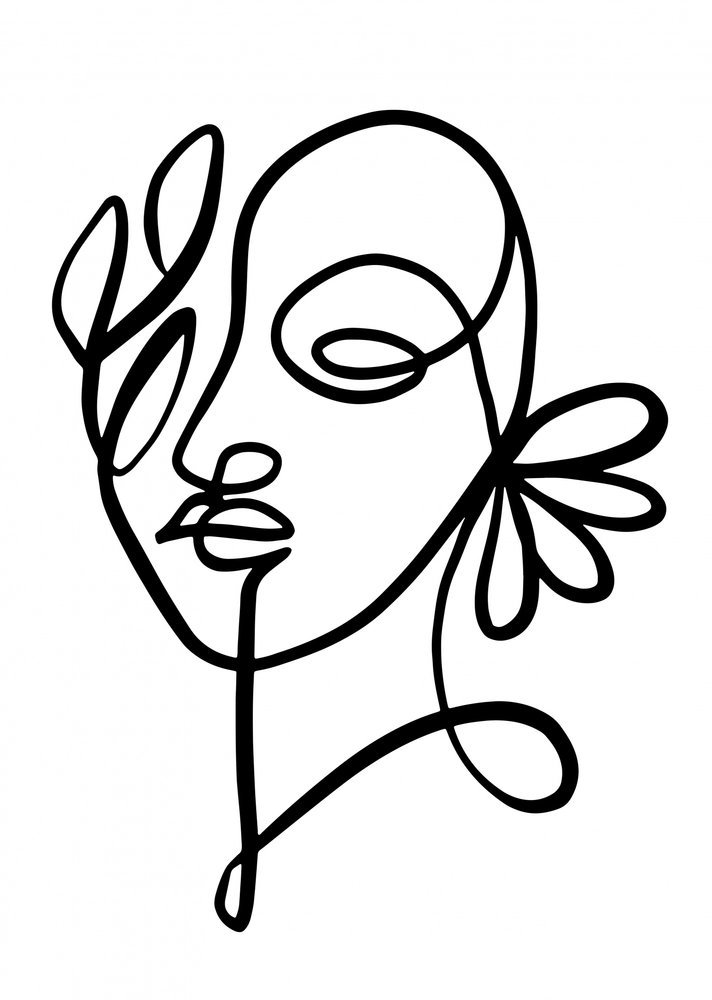 Träumerisches Blumen-Gesicht von Hanna Lee Tidd