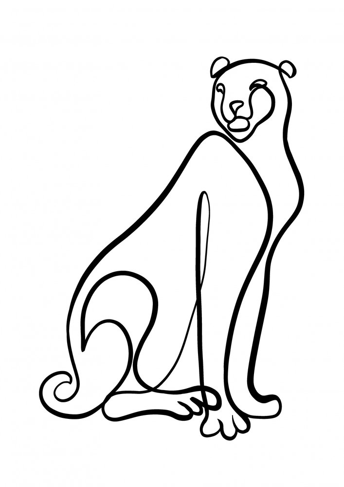 Graziöse Linien-Gepard von Hanna Lee Tidd