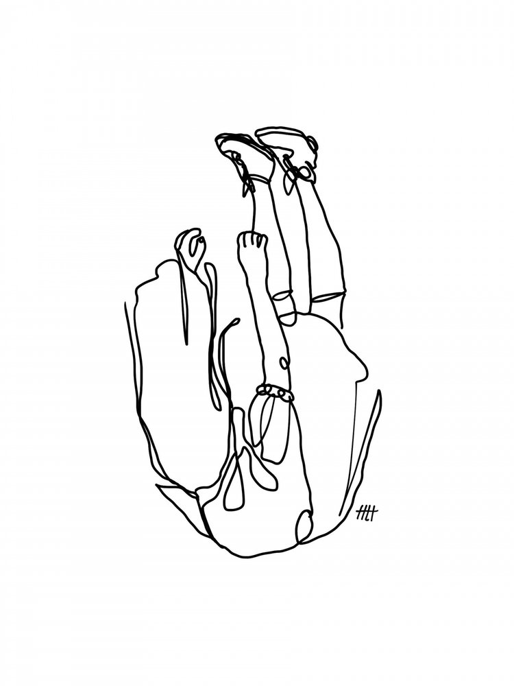 Minimalistische umgekehrte Figur von Hanna Lee Tidd