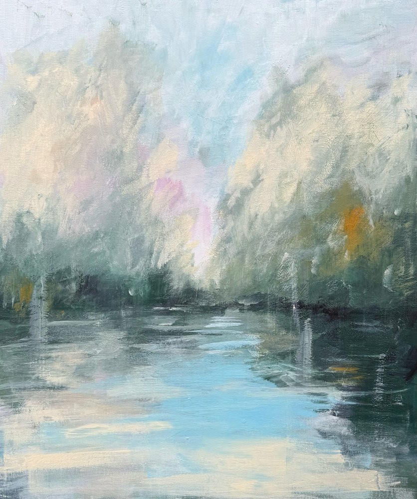Neblige Flussreflexion von Helena Ryhle