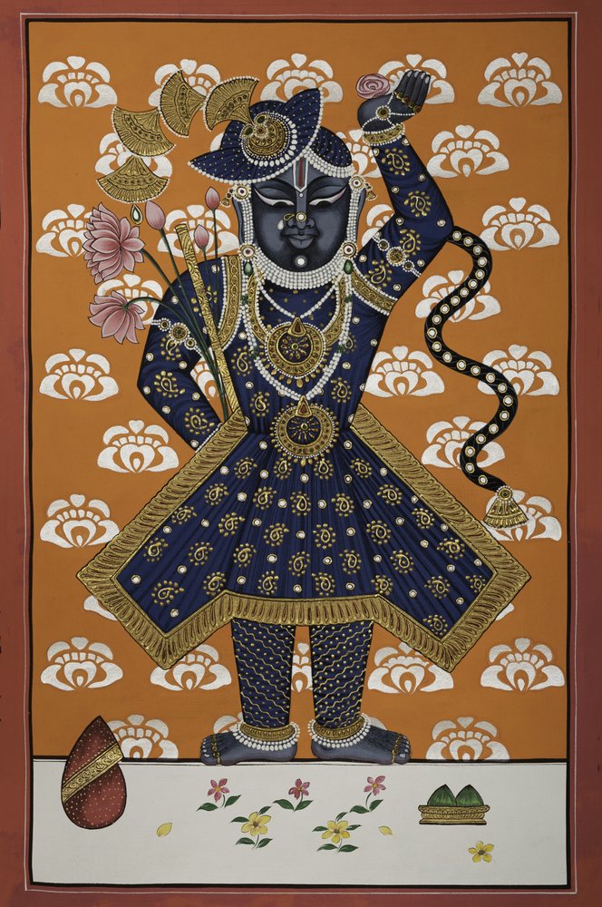 Göttliches Blaues Krishna Kind von IMAGINEERS STUDIO