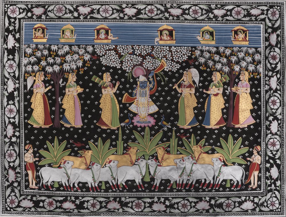 Krishna, Gopis und Kühe von IMAGINEERS STUDIO