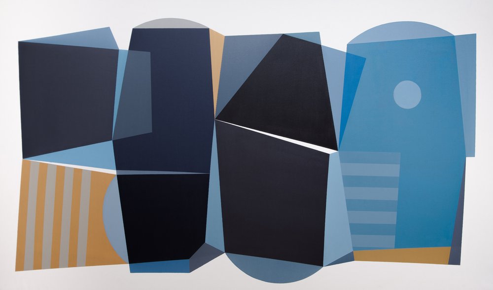 Blaue Geometrische Harmonie von Ildefonso Martín