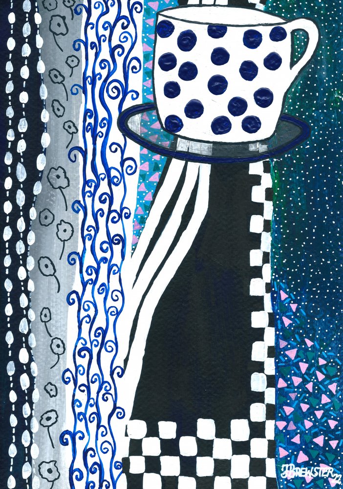 Polka Dot Teetasse von Janine Brewster