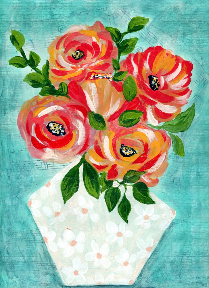 Modernes Blumenbouquet von Jasmine Goodwin