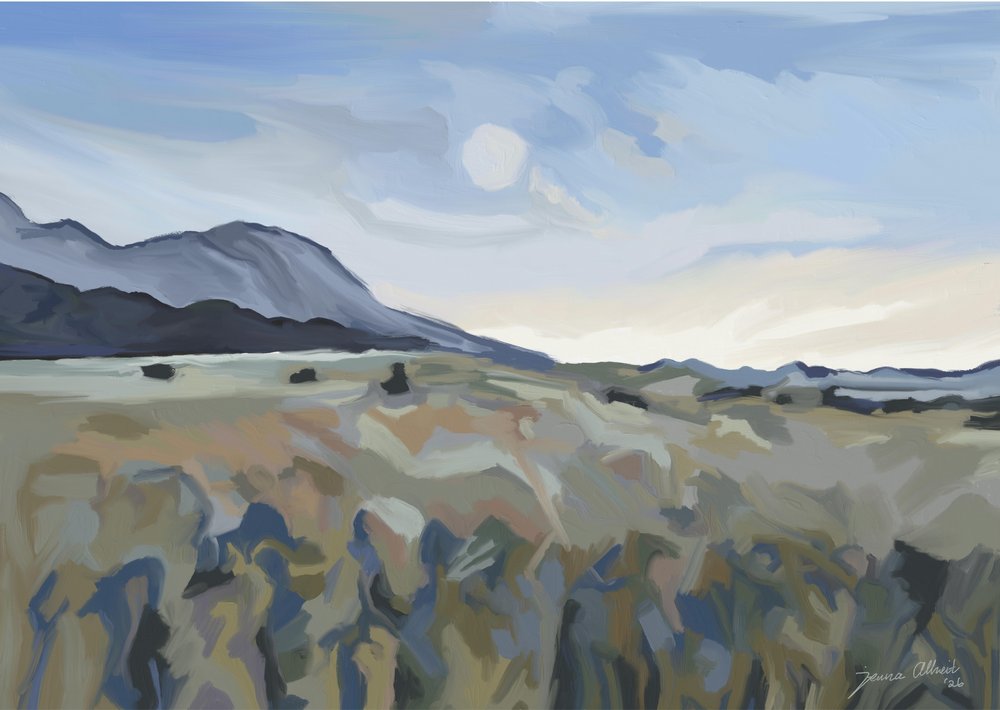 Abstrakte Berglandschaft von Jenna Alheit