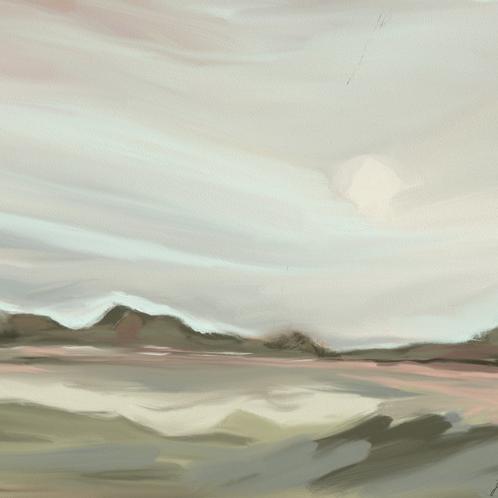 Gedämpfter Bergsee von Jenna Alheit
