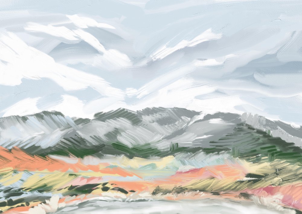 Lebhafte Herbstberge von Jenna Alheit