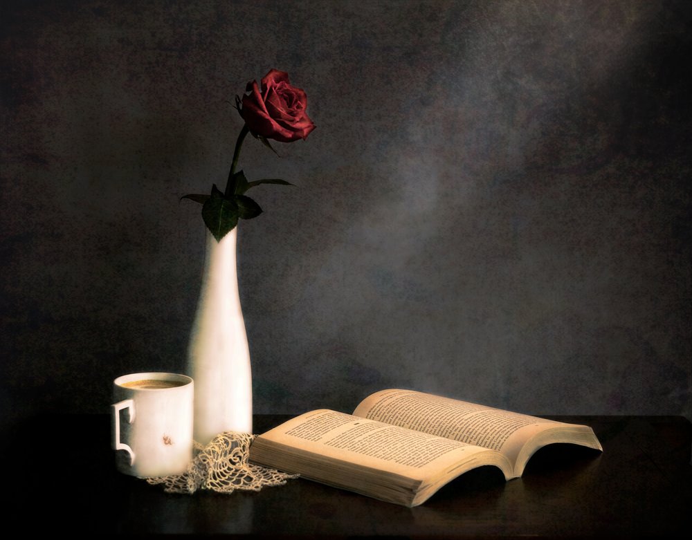 Rosenkaffee Buch Stillleben von Jie Fischer