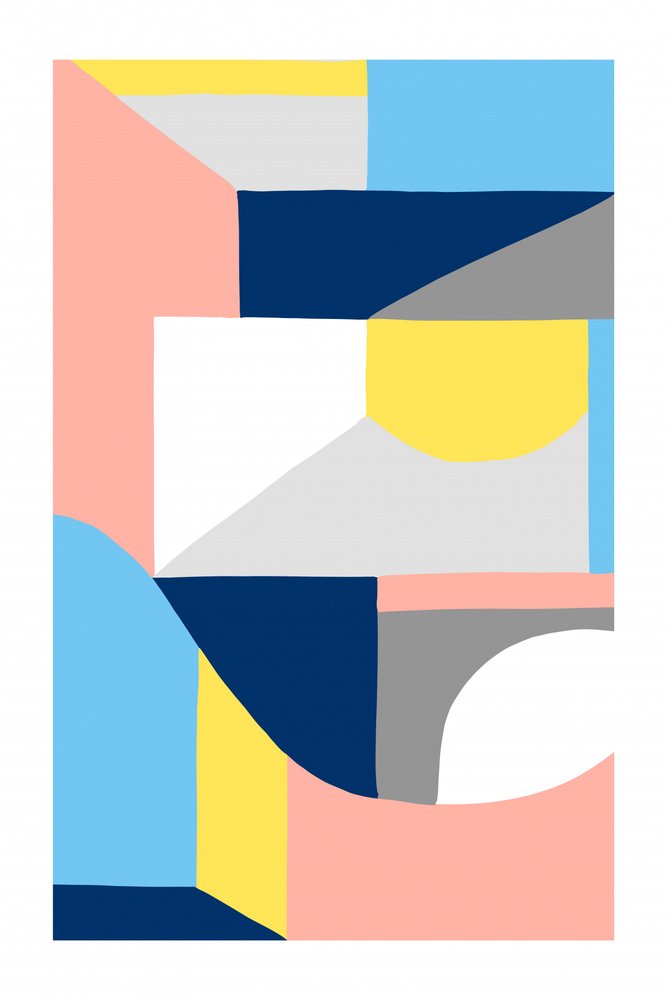 Geometrische Farbblöcke von Jilli Darling