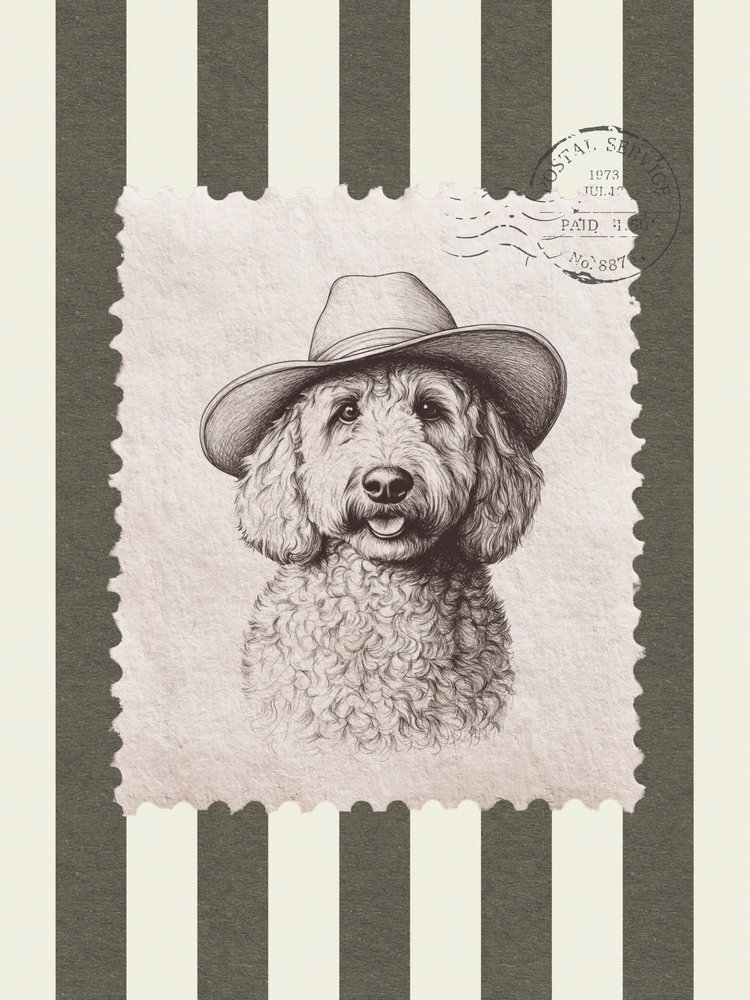 Goldendoodle Cowboy Hut von Jolly and Dash