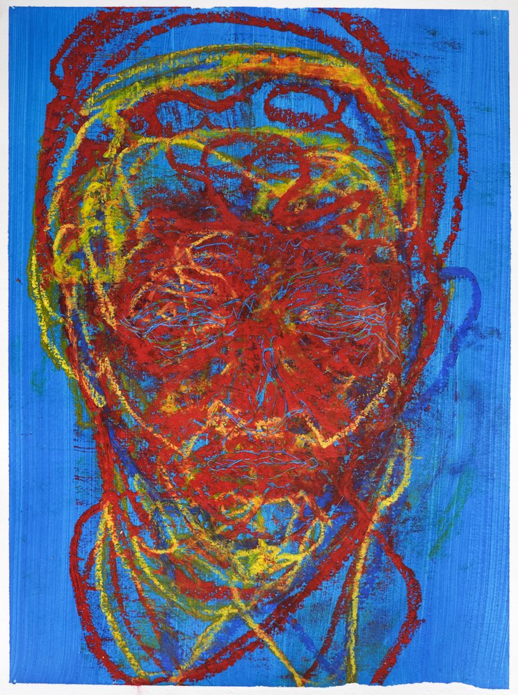 Intensives abstraktes Porträt von Joshua Hoskins
