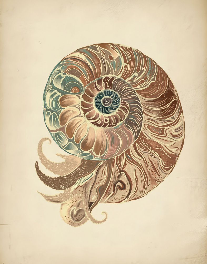 Elegante Nautilus Muschel von Josie George