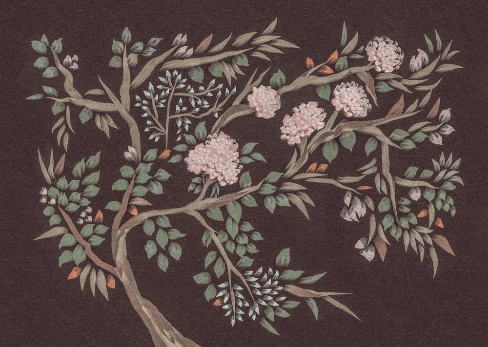 Rosa Blühender Baum von Josie George