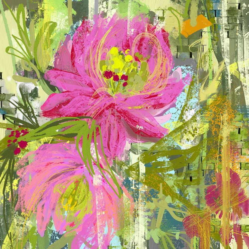 Lebendige Rosa Blüten von Josie George