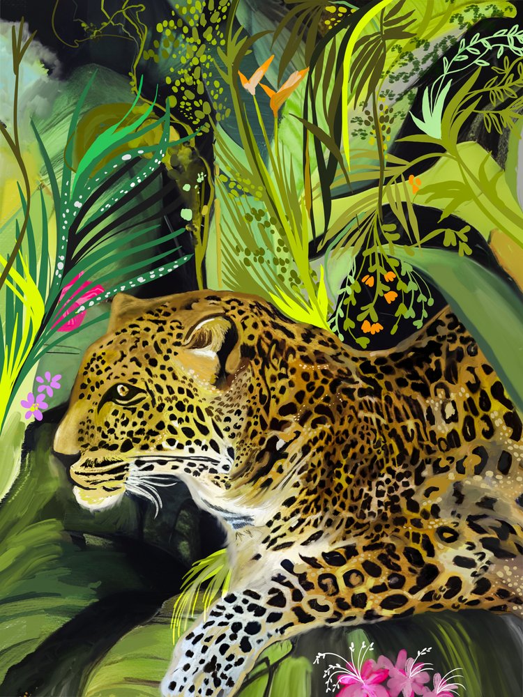 Wilder Dschungel-Leopard von Josie George