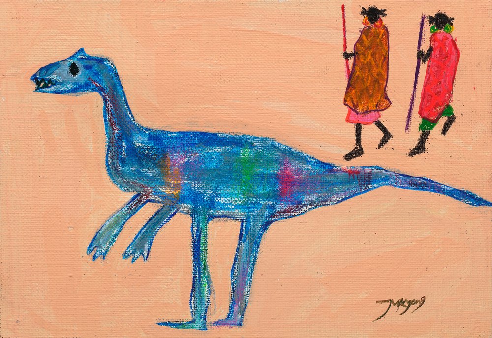 Blauer Dinosaurier-Stammesgang von Jukyong Park