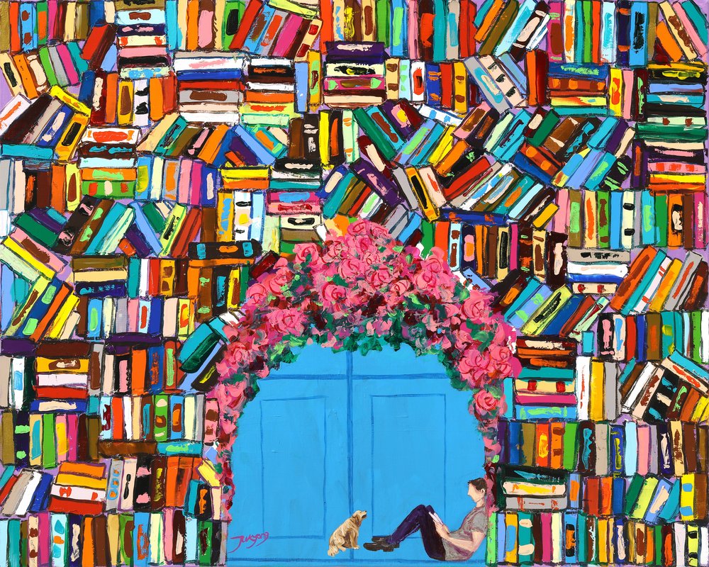 Bücher und Blüten Flucht von Jukyong Park
