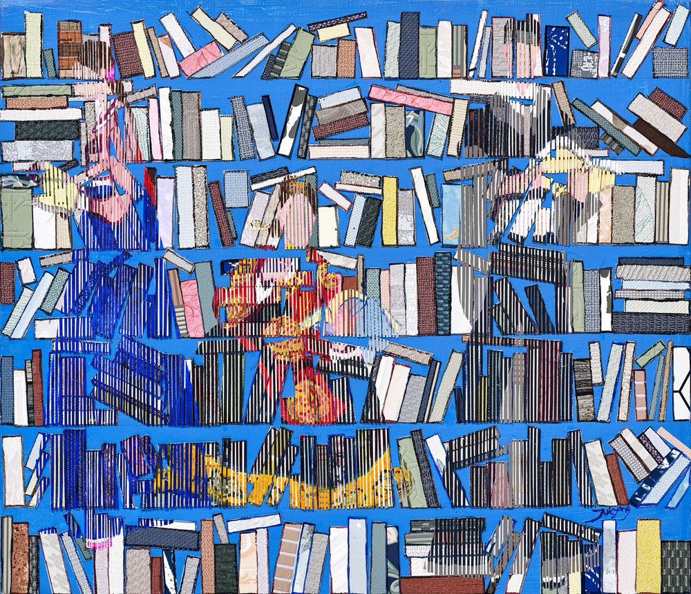 Ekletisches Blaues Bücherregal von Jukyong Park