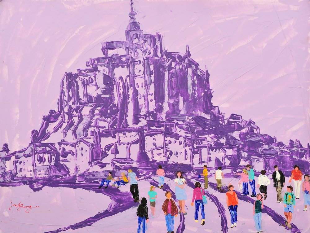 Lila Mont Saint-Michel Spaziergang von Jukyong Park