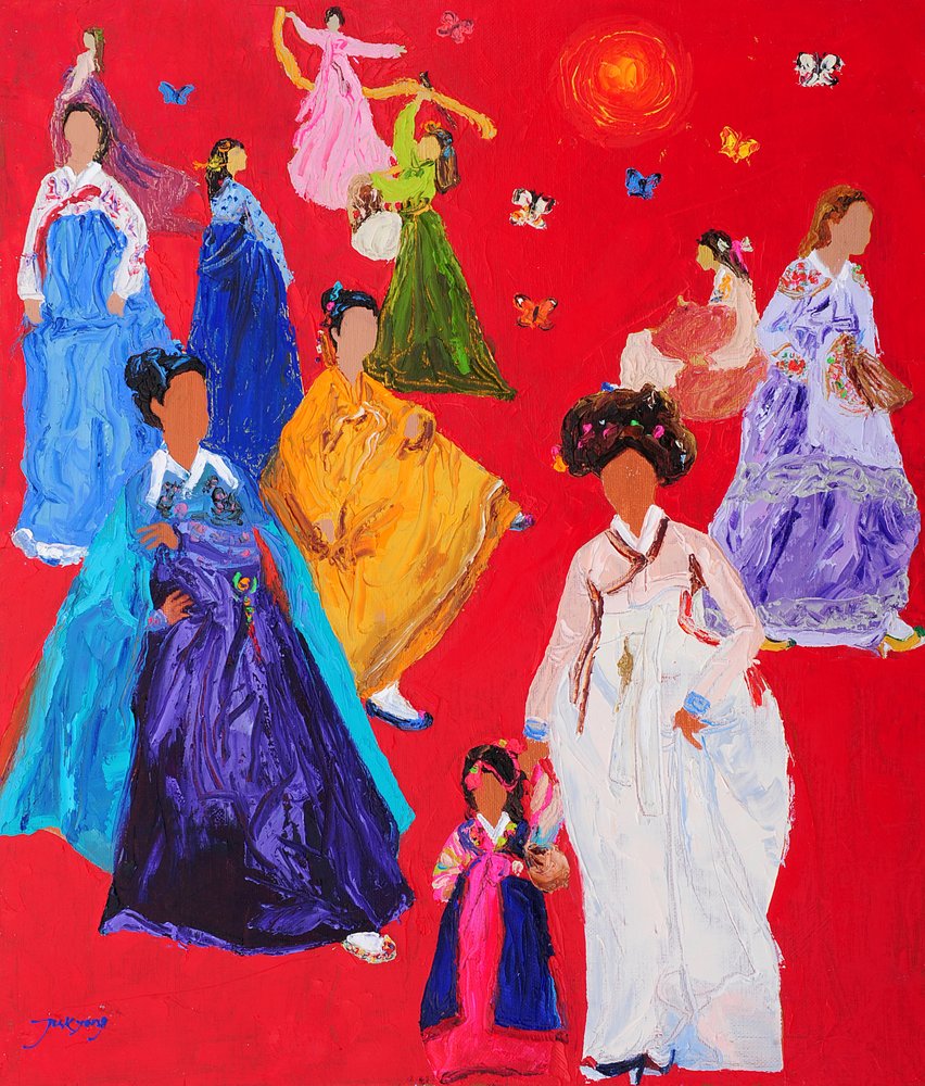 Lebendige Hanbok-Feier von Jukyong Park