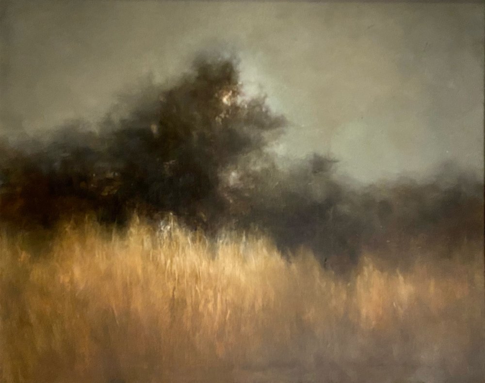 Nebelige Goldene Landschaft von Julia Purinton