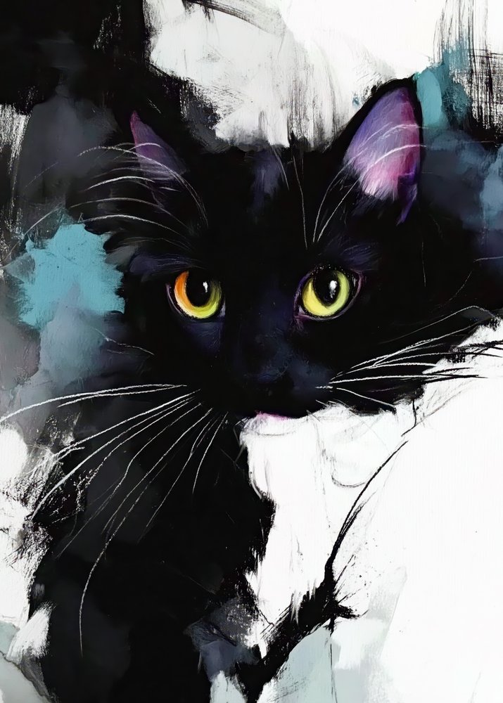 Katzen Pastellmalerei von Justyna Jaszke