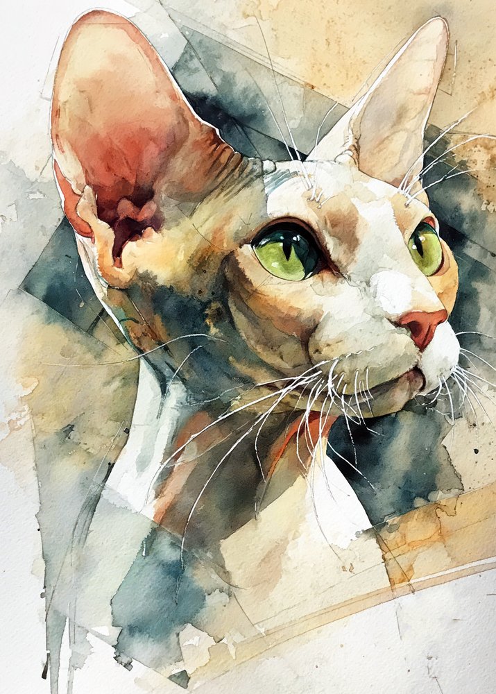 Grünäugiger Sphynx von Justyna Jaszke