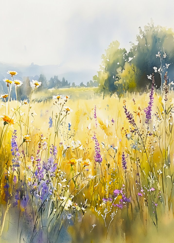 Sonnige Wildblumenwiese von Justyna Jaszke