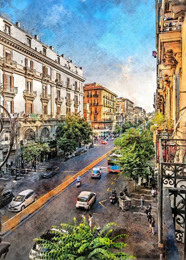 Lebendiger europäischer Straßenblick von Justyna Jaszke