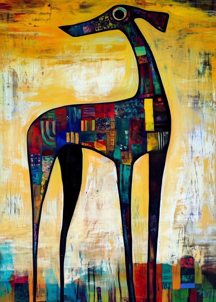 Lebendiger Patchwork-Hund von Justyna Jaszke