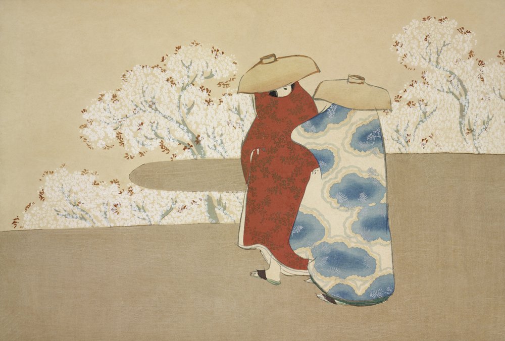 Hanami-Saison aus Momoyogusa von Kamisaka Sekka