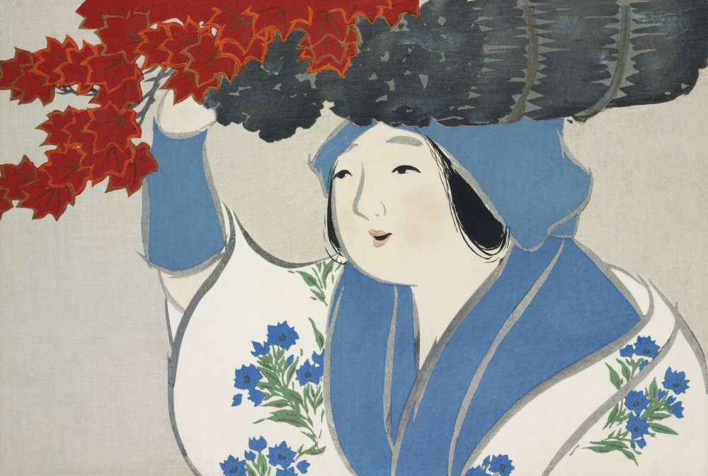 Frau aus Momoyogusa von Kamisaka Sekka