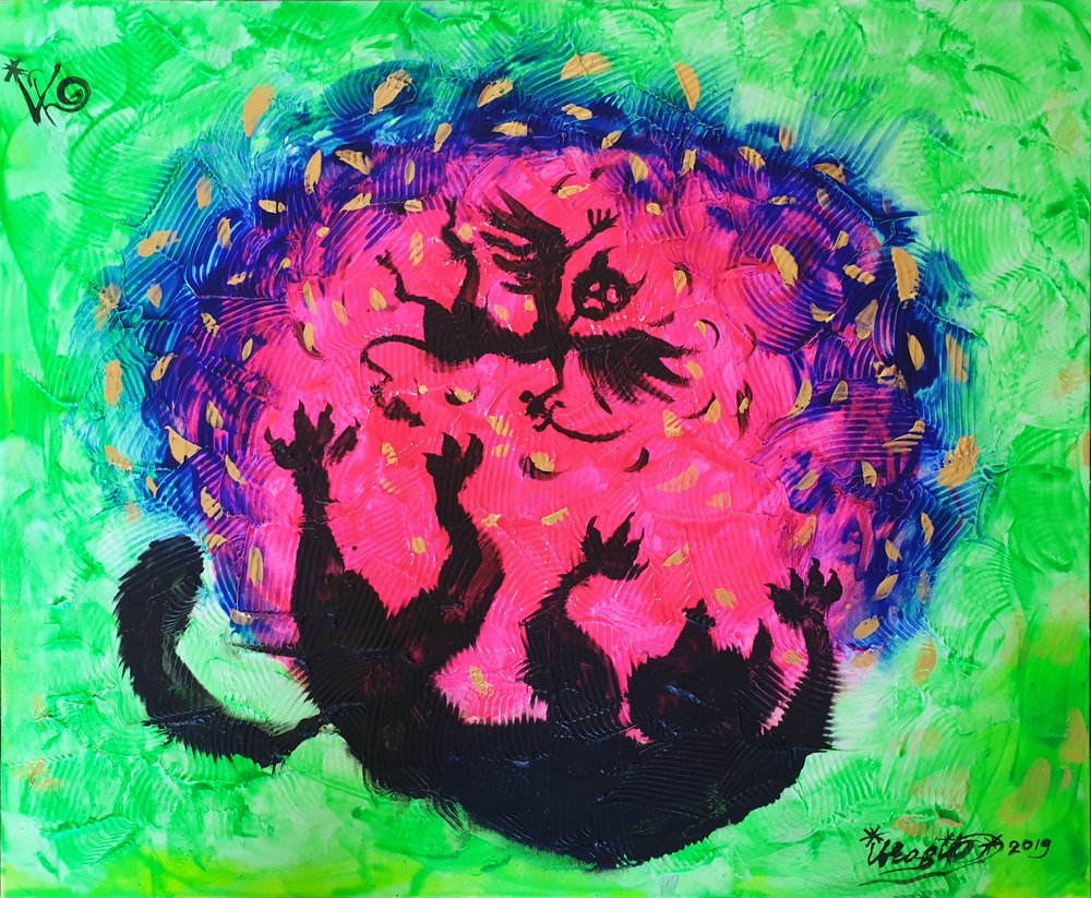 Rosa Wirbelmonster von Kanat Ibragimov