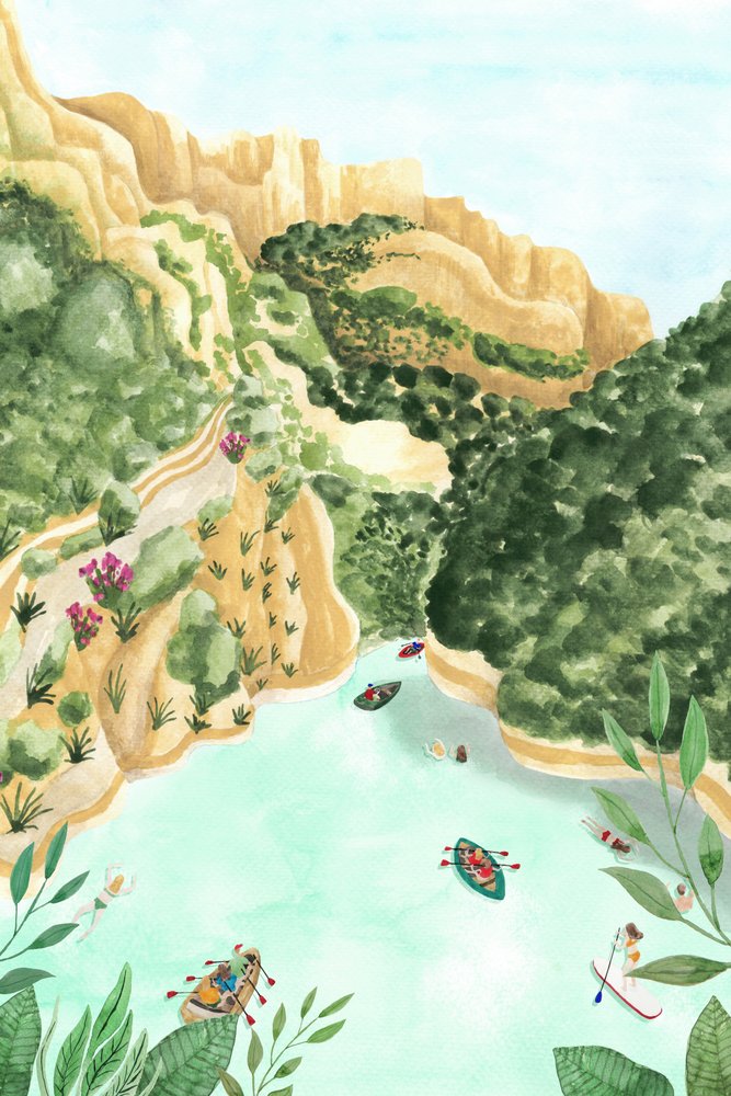 Malerischer Canyon-Fluss von Karen Menzenbach