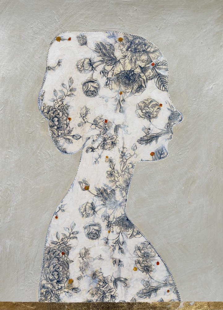 Elegante Blumensilhouette von Karenina Fabrizzi